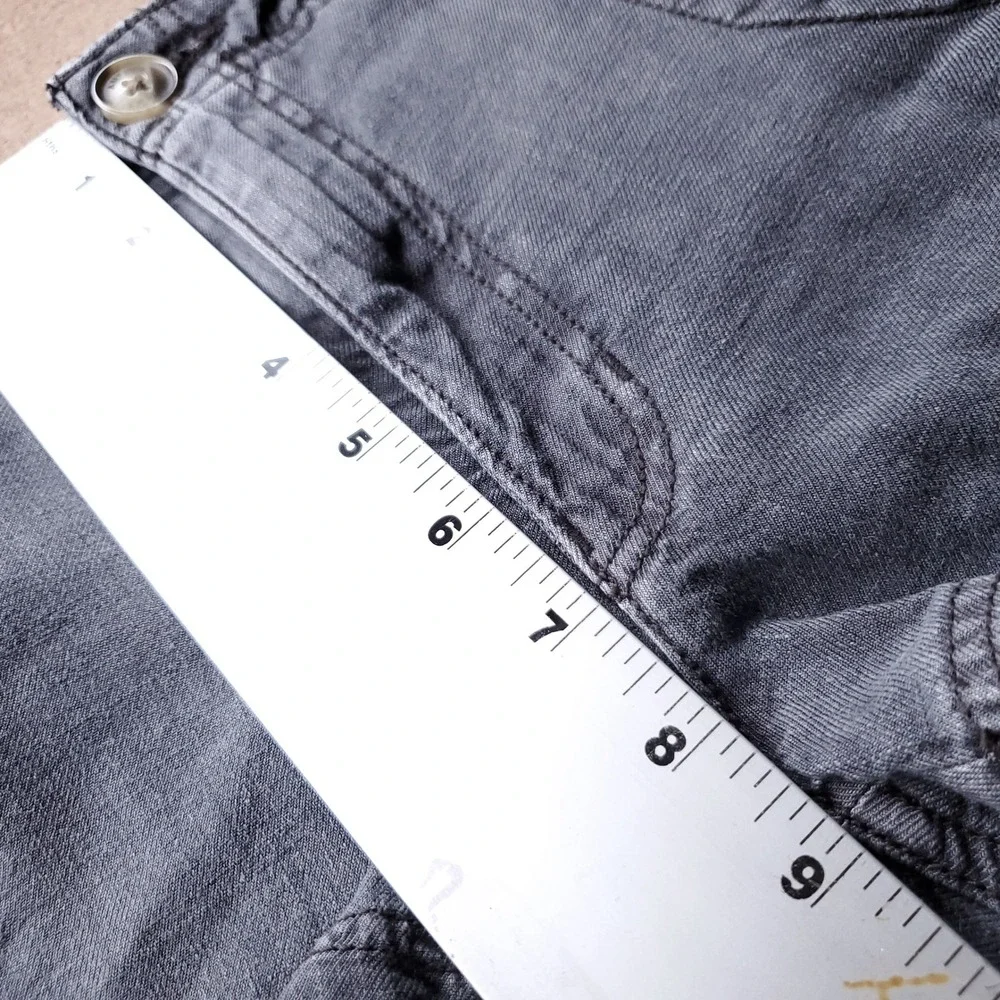 American Eagle Linen Blend Mini Shorts Women 00 Gray Summer Casual Boho Beachy